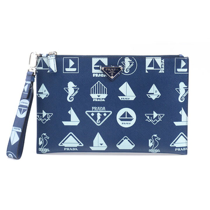 楽天市場】プラダ クラッチバッグ メンズ セカンドバッグ サフィアーノ  