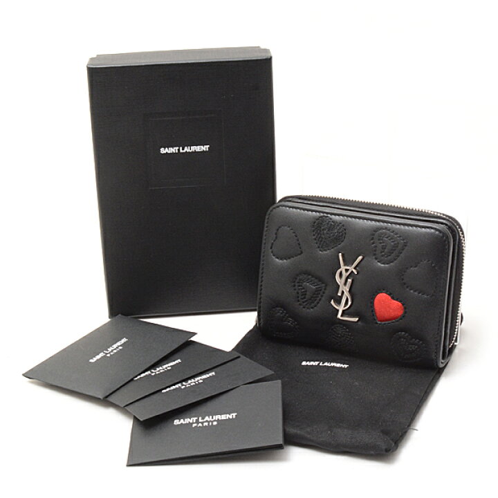 サンローラン SAINT LAURENT Vステッチ ロゴ 長財布（小銭入れあり  