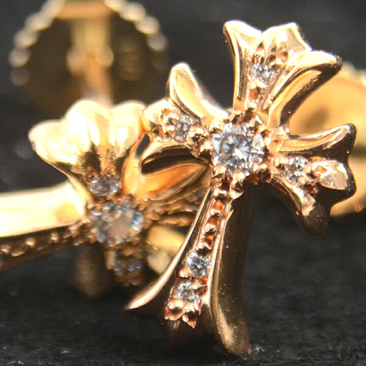 楽天市場】クロムハーツ ピアス メンズ CHクロス ファット スタッド  