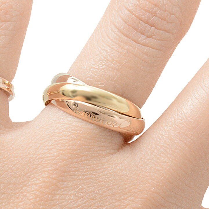 楽天市場】カルティエ 指輪 レディース トリニティリング 52号 実寸  