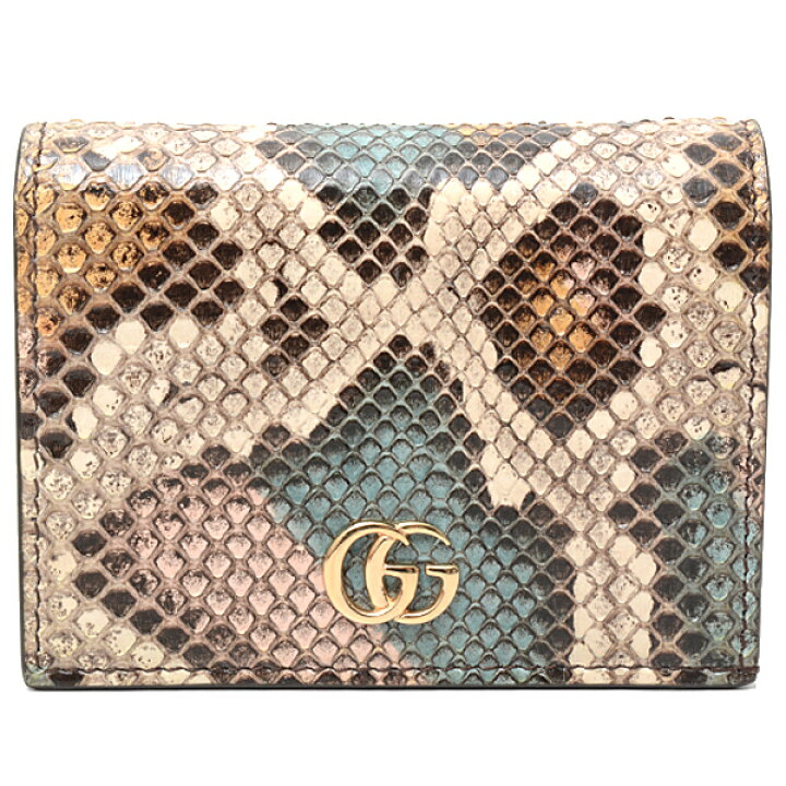 楽天市場】グッチ 財布 レディース GGマーモント パイソン 二つ折り  