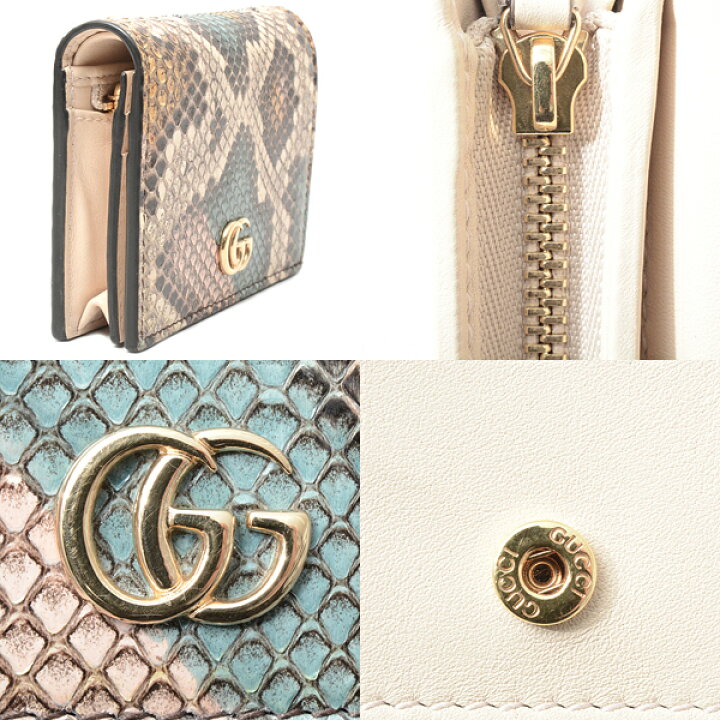 楽天市場】グッチ 財布 レディース GGマーモント パイソン 二つ折り  