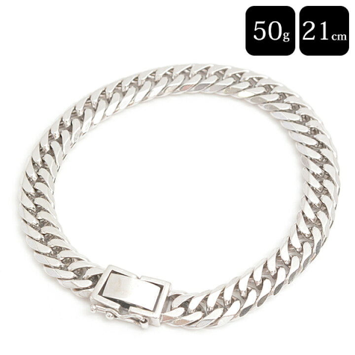 楽天市場】喜平 ブレスレット K18WG 6面カット ダブル 50g 21cm 造幣局  