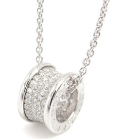ブルガリ ネックレス レディース ビー ゼロワン B-ZERO1 フルパヴェダイヤモンド ネックレス ホワイトゴールド BVLGARI 750WG 中古