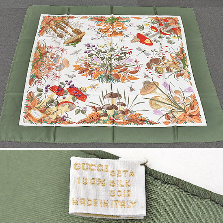楽天市場】グッチ ショール レディース プリント シルクスカーフ 大判  