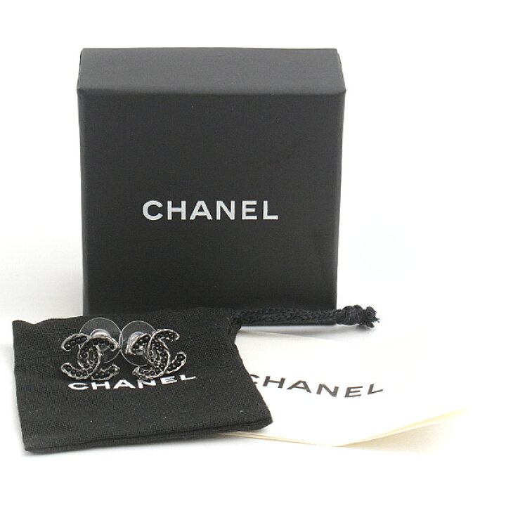 楽天市場】シャネル ピアス レディース ココマーク ブラックストーン  