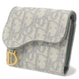 クリスチャンディオール 財布 レディース サドル ロータスウォレット オブリークジャカード Christian Dior 中古