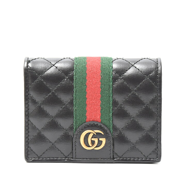 楽天市場】グッチ 財布 レディース GGマーモント キルティング2つ折り 