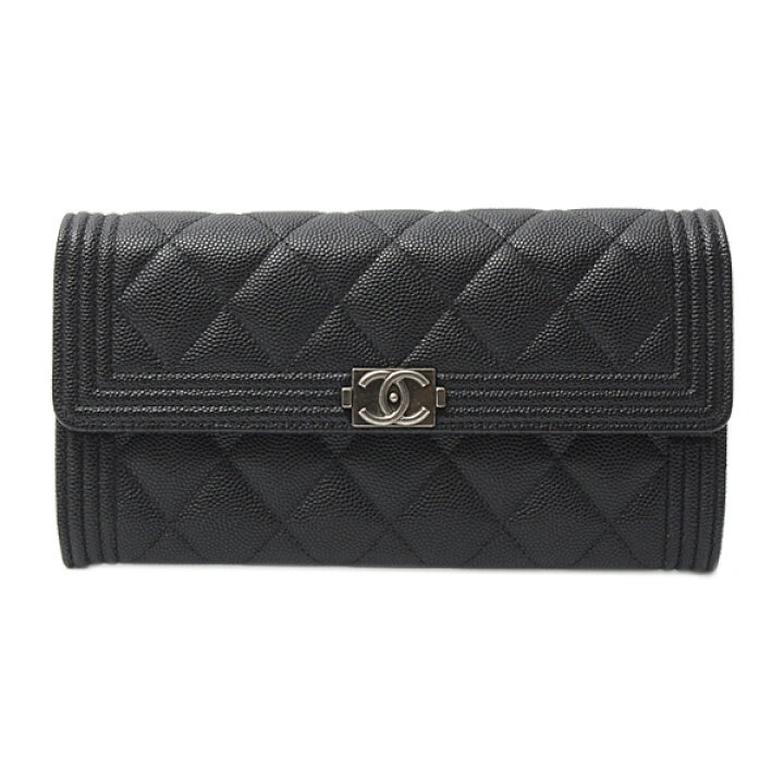 楽天市場】シャネル 財布 レディース ボーイシャネル 二つ折り長財布  