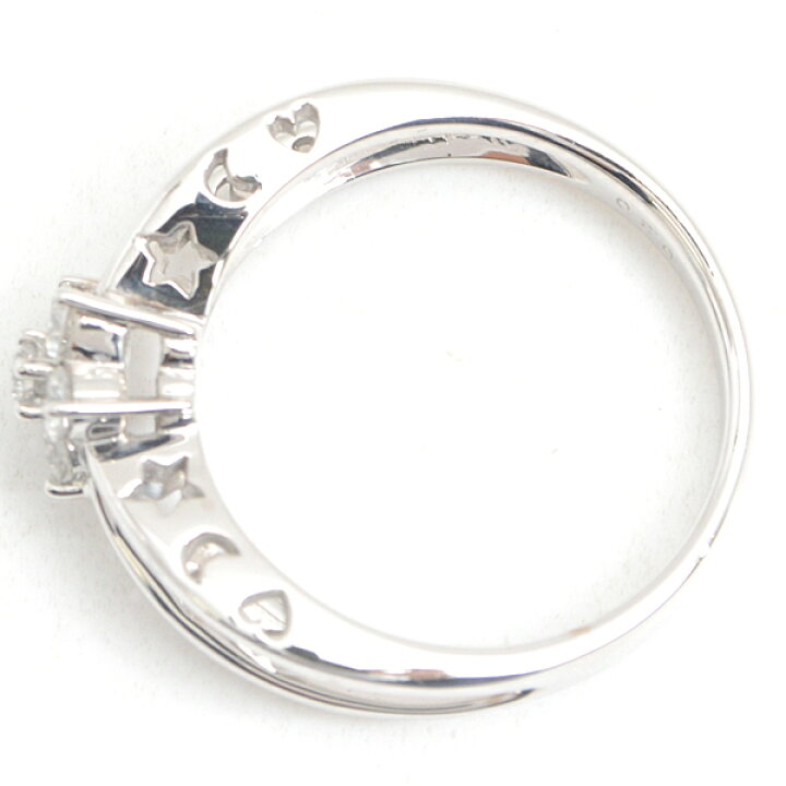 ポンテヴェキオ18KWG ダイヤモンドリング 0.53ct11号