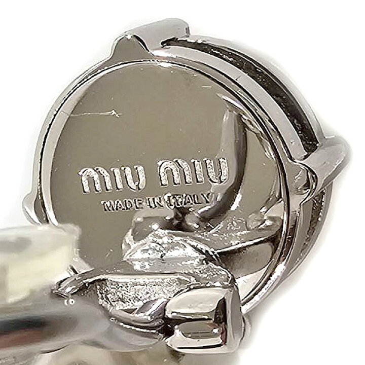 楽天市場】ミュウミュウ イヤリング レディース クリアストーン  