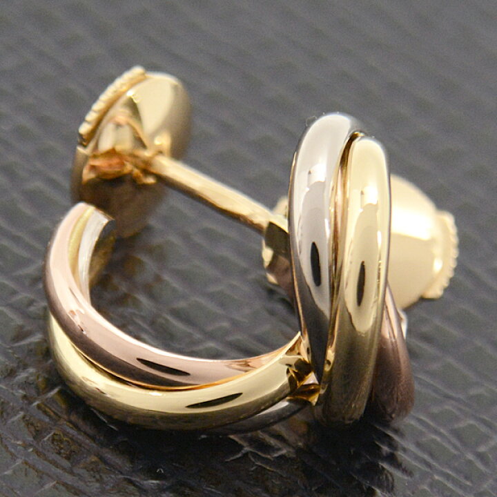 楽天市場】カルティエ ピアス レディース トリニティ 3連 ゴールド 