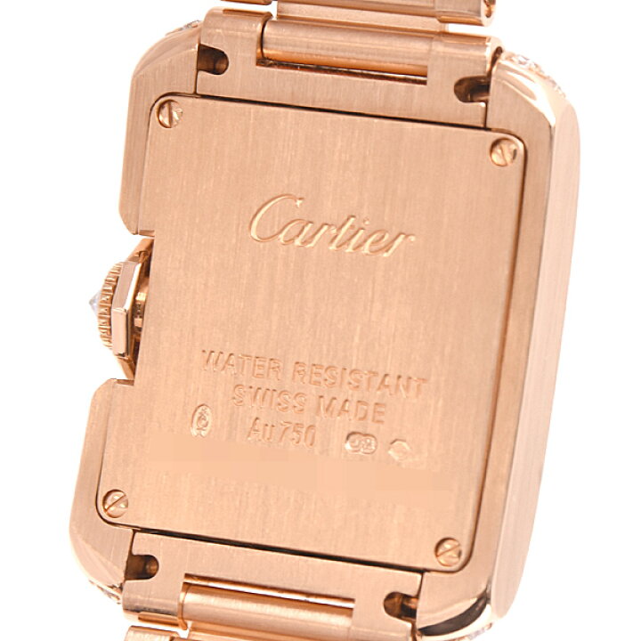 カルティエ CARTIER WJTA0007 タンク アングレーズ SM K18PG 11Pダイヤ  