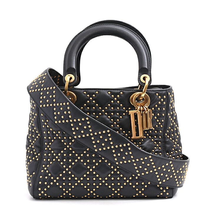 ディオール レディディオール カナージュ ハンドバッグ ブラック  