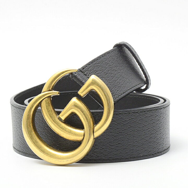 楽天市場】グッチ ベルト メンズ GGマーモント レザー ブラック  