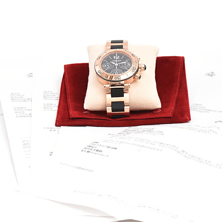 楽天市場】カルティエ 時計 メンズ パシャ シータイマー クロノグラフ  