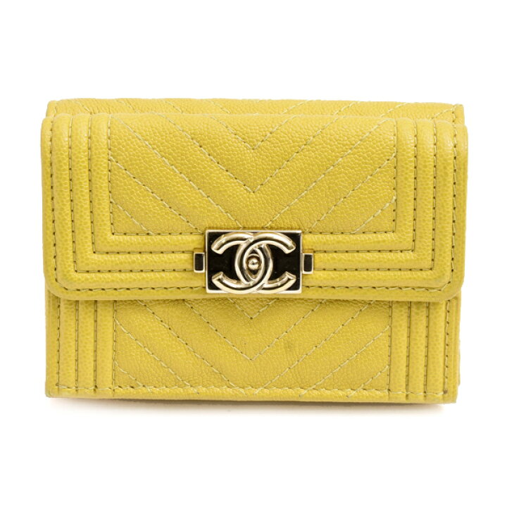 楽天市場】シャネル 財布 レディース ボーイシャネル 三つ折り ミニ  