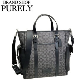 コーチ バッグ メンズ COACH トートバッグ 2WAY シグネチャー ジャカード スプリント トート バッグ CR325 SVO1U チャコール×ブラック MMM