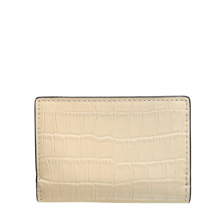 新品】COACH 三つ折り財布 クロコダイルエンボスアイボリー 