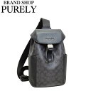 コーチ ショルダーバッグ メンズ COACH バッグ シグネチャー レーサー パック スリングパック CT712 QBMI5 チャコール×ブラック MMM
