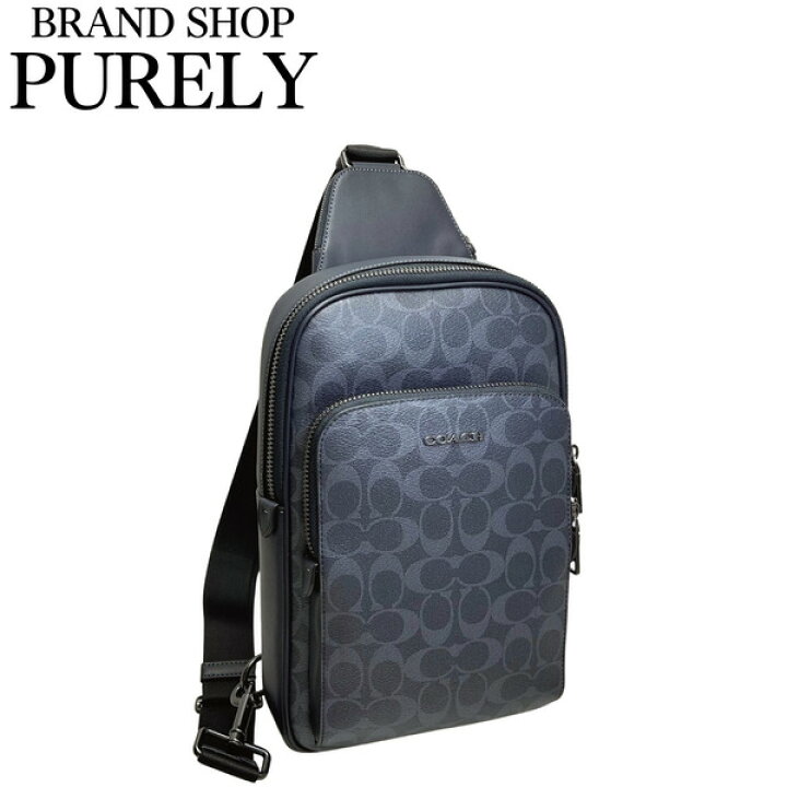 レア✨️COACHニードルポイント シグネチャー フライト バッグ ♡ネイビー 