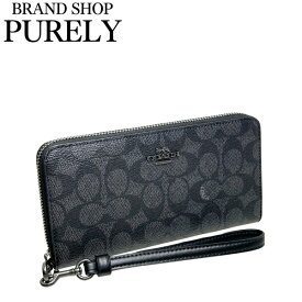 コーチ 財布 レディース COACH 長財布 シグネチャー ロング ジップ アラウンド ウォレット CW778 QBMI5 チャコール×ブラック WWW