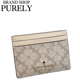 ケイトスペード カードケース レディース KateSpade 小物 スペード フラワー スモール スリム カード ホルダー KI371 WVW ダークベージュマルチ WWW