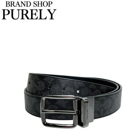 安心の国内発送 コーチ ベルト メンズ COACH バンド 38MM シグネチャー ハーネス カット トゥ サイズ リバーシブル ベルト CY982 QBMI5 チャコール×ブラック コーチ COACH メンズ MMM