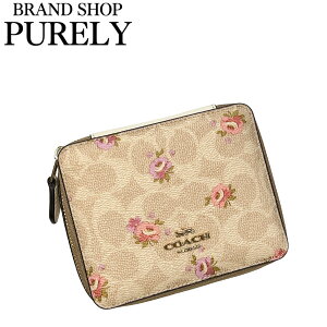 コーチ ポーチ レディース COACH 小物入れ シグネチャー フローラル プリント ジュエリー ボックス CAP66 IMSAS サンドマルチ WWW