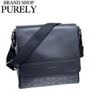 コーチ バッグ メンズ COACH ショルダーバッグ シグネチャー ヒューストン マップ バッグ CZ399 QBMI5 チャコール×ブラック コーチ COACH メンズ MMM