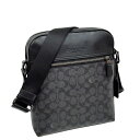 安心の国内発送 コーチ ショルダーバッグ メンズ COACH バッグ シグネチャー ヒューストン フライト バッグ CZ398 QBMI5 チャコール×ブラック MMM