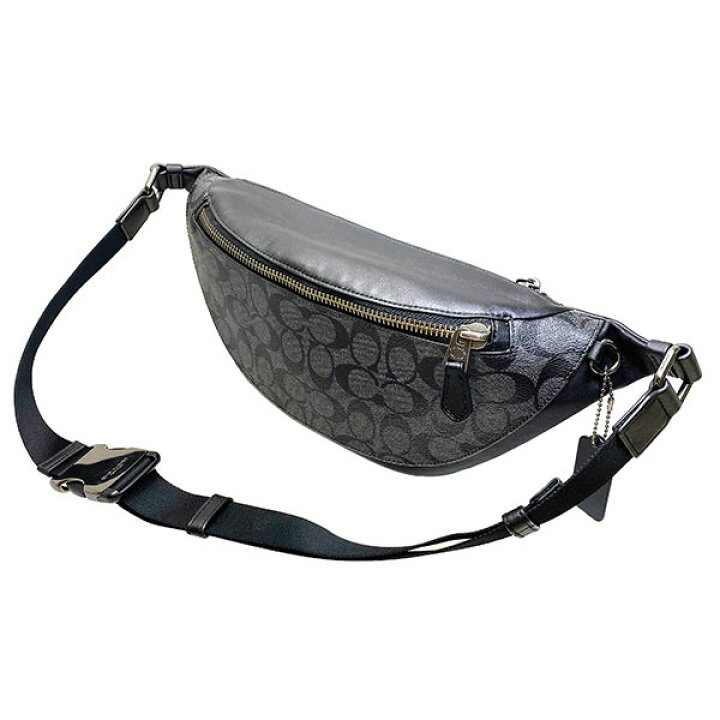 COACH ウエストバッグ 斜めがけ レザー PVCコーティング グレー（COACH 