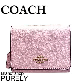 コーチ COACH 財布 折りたたみ財布 レディース アウトレット レザー クロスグレイン トライフォールド ウォレット F37968 IMAOM ブロッサム コーチ COACH レディース WWW