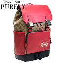 特価！！コーチ COACH ッグ バックパック リュック メンズ アウトレット PVCコーティングキャンバスxレザー CE543 FCE543 QBV1U レッド/カーキマルチ MMM