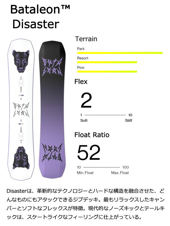 楽天市場】23-24 BATALEON / バタレオン DISASTER ディザスター メンズ 