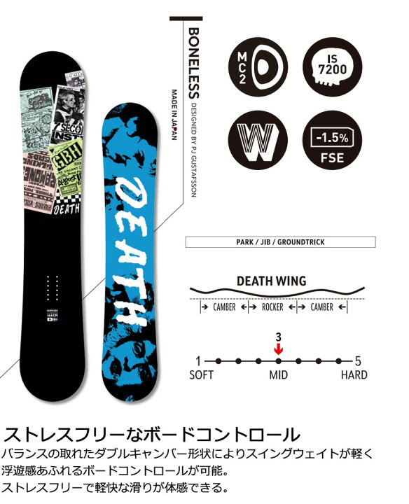 楽天市場】23-24 DEATH LABEL / デスレーベル BONELESS×PJ GUSTAFSSON  
