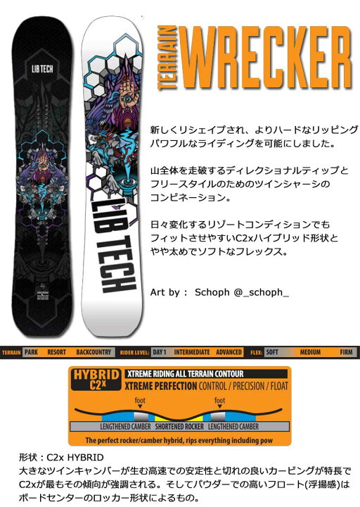 楽天市場】23-24 LIB TECH / リブテック TERRAIN WRECKER テレイン 