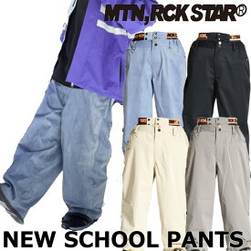 23-24 MOUNTAIN ROCK STAR/マウンテンロックスター NEW SCHOOL PANTS メンズ レディース 防水パンツ マンロク スノーボードウェア スノーウェア 2024