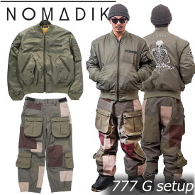 23-24 NOMADIK/ノマディック 777-G jacket & pant 上下セットメンズ レディース 防水ジャケット パンツ スノーボードウェア スノーウェアー 2024