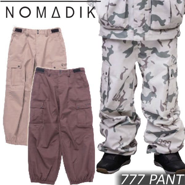 23-24 NOMADIK ノマディック 777 pant メンズ レディース 防水パンツ スノーボードウェア スノーウェアー 2024 予約商品
