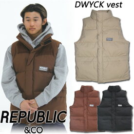 23-24 REPUBLIC &CO/リパブリック DWYCK vest メンズ レディース 防水ダウンベスト スノーボードウェア スノーウェアー 2024