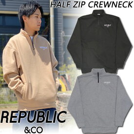 23-24 REPUBLIC &CO/リパブリック HALF ZIP crewneck メンズ レディース クルーネック スノーボードウェア スノーウェアー 2024