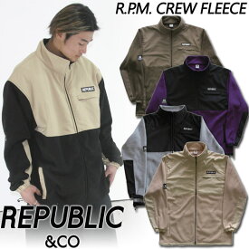 【楽天SSポイントUP】23-24 REPUBLIC &CO/リパブリック R.P.M. CREW FLEECE jacket メンズ レディース 撥水加工フリースジャケット スノーボードウェア スノーウェアー 2024 型落ち