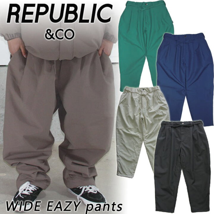 楽天市場】23-24 REPUBLIC &CO/リパブリック WIDE EAZY pant メンズ 