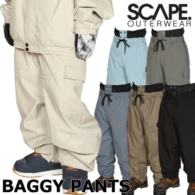 23-24 SCAPE/エスケープ BAGGY PANTS バギーパンツ メンズ レディース 防水パンツ スノーボードウェア スノーウェアー 2024 型落ち