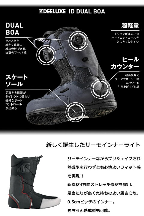 楽天市場】24-25 DEELUXE/ディーラックス ID DUAL BOA s3 アイディー  