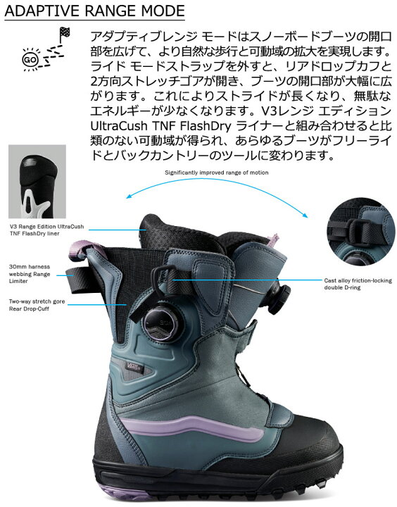 楽天市場】24-25 VANS/バンズ VERSE RANGE ヴァーズ メンズ レディース 