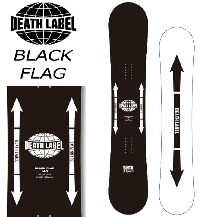 楽天市場】24-25 DEATH LABEL / デスレーベル BLACK FLAG ブラック  