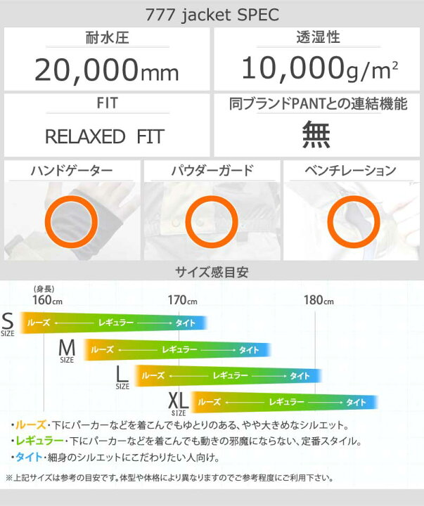 楽天市場】24-25 NOMADIK/ノマディック 777 jacket メンズ レディース 