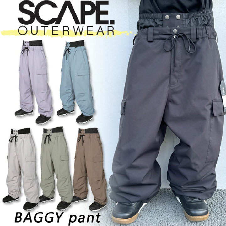 楽天市場】24-25 SCAPE/エスケープ BAGGY pant メンズ レディース 防水 